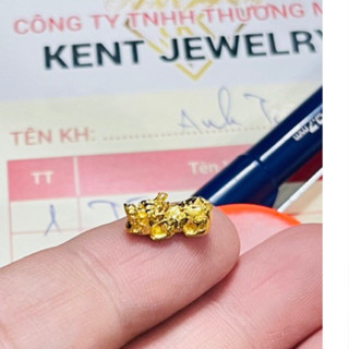 [ Charm mini ] Tỳ Hưu Min size bé nhất 8 ly V.àng 10kara - cứng bền đẹp - Chuyên dụng - Được Yêu thích -Shoppro mix vòng