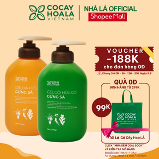 Dầu Gội Xả Hữu Cơ Gừng Sả Cỏ Cây Hoa Lá - Ngăn dầu bết tóc và giảm gàu ngứa Dung Tích 500g - Cỏ Cây Hoa Lá Hà Nội