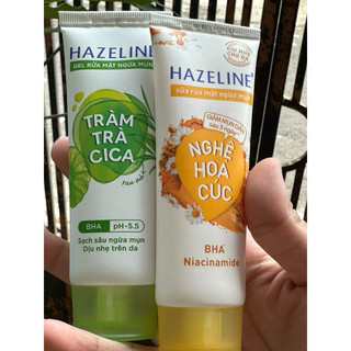 Sữa rửa mặt Hazeline matcha tràm và nghệ hoa cúc 50g