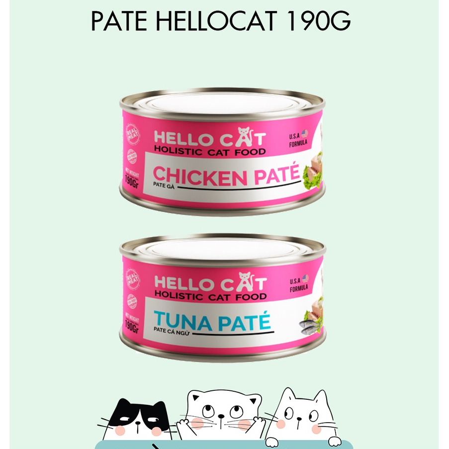 [Lon 190g] Pate Cho Mèo Hello Cat Date 27/02/2024