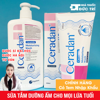 [CHÍNH HÃNG] Sữa tắm dưỡng ẩm cho trẻ em và người lớn Ceradan Moisturising Body Wash