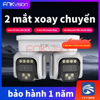 Fnkvision Camera Wifi Không Dây 2 Mắt Xoay 360 Độ Không Góc Chết Yoosee 12MP Siêu Nét Camera Chống Nước Xem Đêm Có Màu