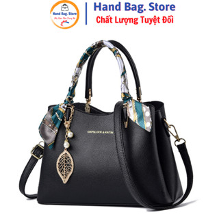 Túi xách nữ cho mẹ trung niên, túi xách tặng mẹ có dây đeo chéo, đeo vai tặng khăn lụa đẹp sang trọng đi tiệc size 28cm