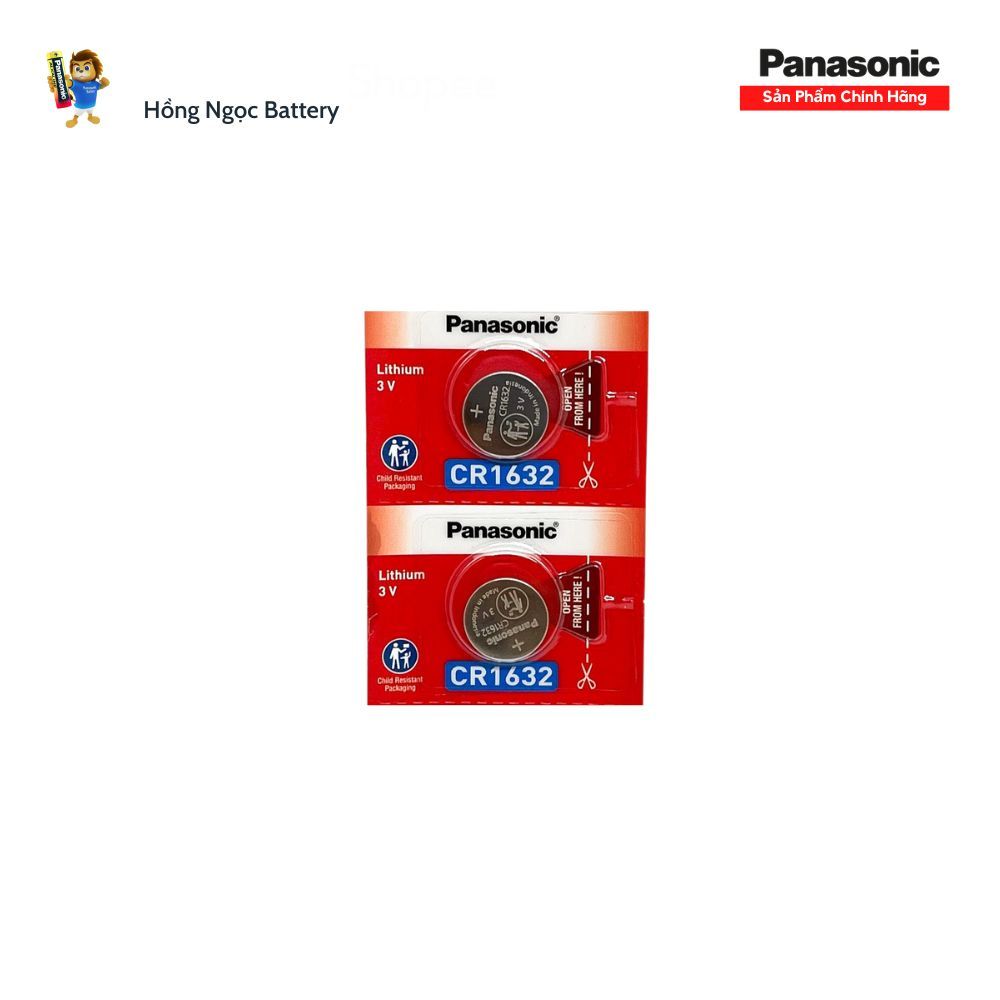 2 Viên Pin CR1632 Panasonic 3V Made in Indonesia