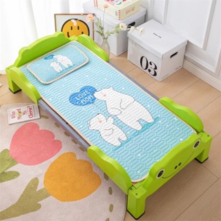 (TẶNG KÈM GỐI) Chiếu Điều Hoà Cao Su Non Tặng Kèm Gối Cho Bé In Hình 5D Baby Bear