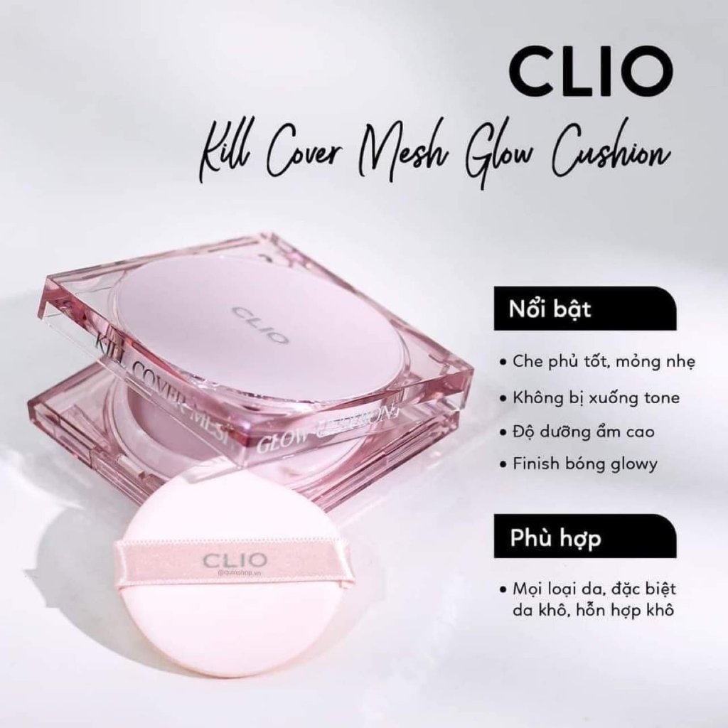 Cushion Clio Mesh Glow Hồng Full Size SPF 50+