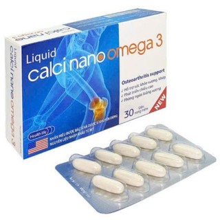 Liquid Calci nano omega 3 phòng ngừa loãng sương, phát triền chiều cao 30vieen