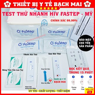  Que Thử Test Thử Nhanh HIV Tại Nhà FASTEP Mỹ STRIP HIV RAPID TEST Chính Xác 99,99% - Kèm Clip Hướng Dẫn 