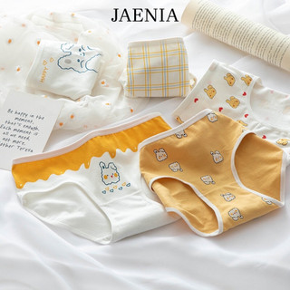 Quần Lót Nữ Cotton Nâng Mông Co Dãn 4 Chiều Hoạ Tiết Thỏ Vàng Dễ Thương JAENIA