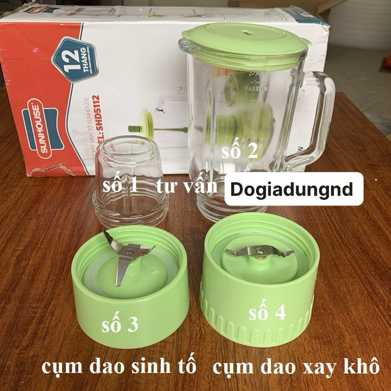 [Phụ Kiện Sunhousee SHD5112] Máy xay sinh tố Sunhousee SHD5112 Xanh 350W