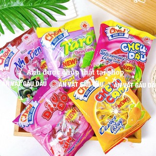 Kẹo chew hải hà vị nho đen, dâu, đậu đỏ, khoai môn