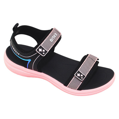 Sandal đế bằng bé gái SEFYG.04 (Hồng + Đen + Xanh ngọc)