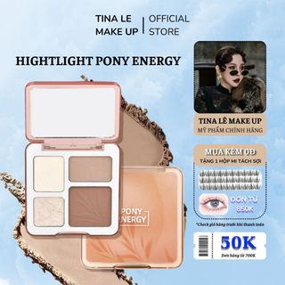 Highlight Phấn Khối Pony Energy 4 Ô Tiện Lợi Tina Lê Make Up