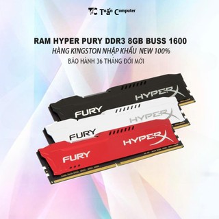 Ram Kingston HyperX Fury 8GB DDR3 Bus 1600Mhz Hàng  mới bảo hành Cty 36 T