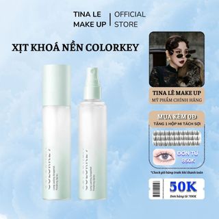 Xịt Khoáng Khóa Nền Colorkey Giữ Lớp Trang Điểm Lâu Trôi Dành Cho Da Dầu Tina Le Make Up
