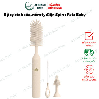Bộ cọ bình sữa, núm ty điện Spin 1 Fatz Baby
