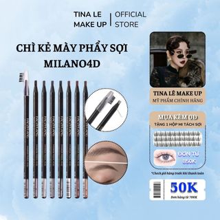 Chì Xé Kẻ Mày Phẩy Sợi Milano4D Lâu Trôi Chì Kẻ Mày Chống Thấm Nước TINA LÊ MAKE UP