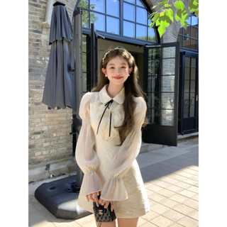 [ SẴN M/L ]Đầm nữ thu đông dự tiệc công sở, váy dài tay dáng ngắn đi ăn cưới dự tiệc phong cách Hàn Quốc