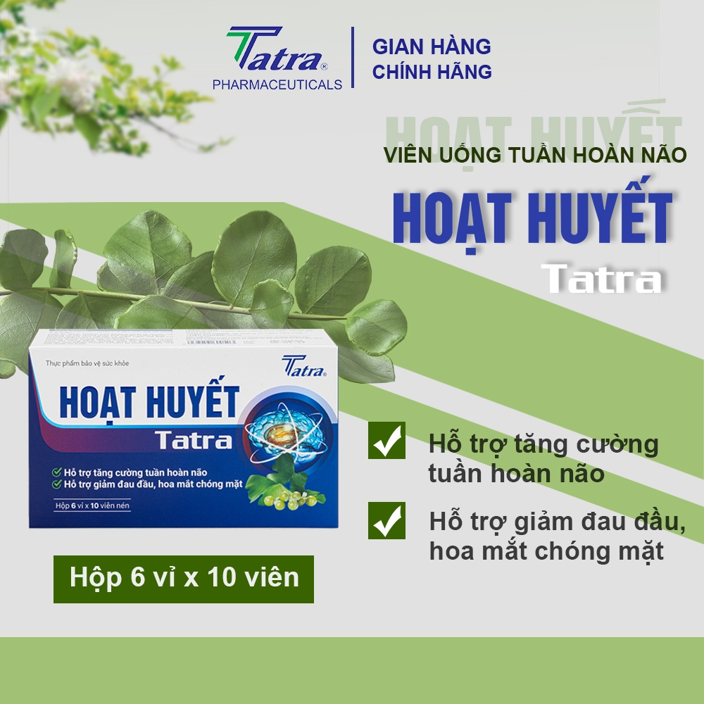 [Hộp 60 viên] Hoạt huyết TATRA- Hỗ trợ tăng cường tuần hoàn não