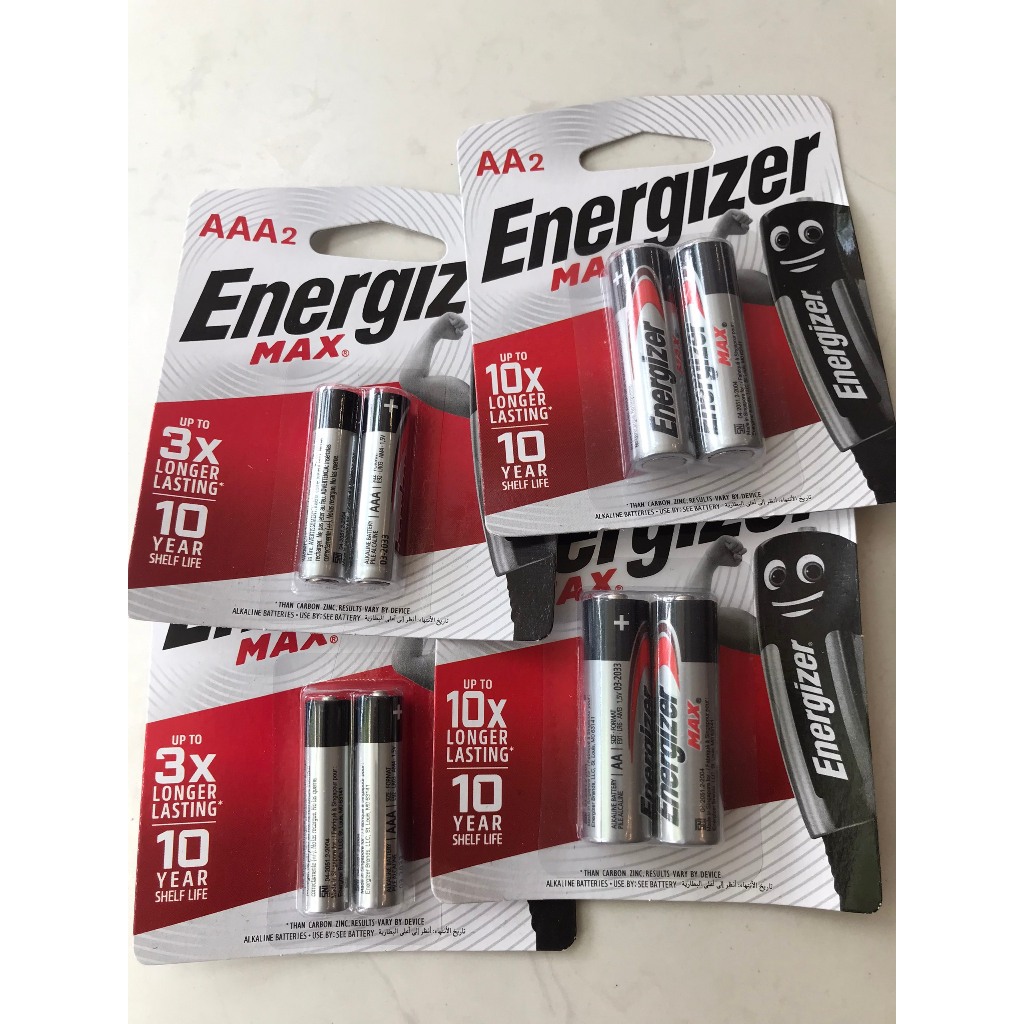 [Vỉ 2 viên] Pin Alkaline Energixer MAX  | Pin kiềm - Pin khô AAA - AA không axit
