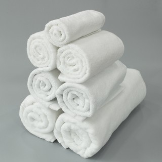 Khăn Trắng Khách Sạn, Khăn Mặt, Khăn Gội Đầu 100% Cotton Cao Cấp,Thấm Hút,Không Ra Màu - THANHTHUY