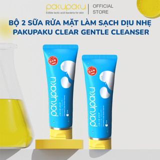 Bộ 2 Sữa rửa mặt làm sạch dịu nhẹ Pakupaku Clear Gentle Cleanser 100g - Chính Hãng Nhật Bản
