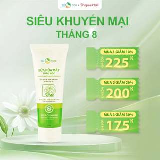 Sữa rửa mặt thảo mộc biocos 100g - sạch sâu, hết dầu, ngăn mụn