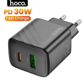 Củ sạc nhanh 30w 2 cổng Chính hãng Hoco 23 đầu ra Type C và USB, PD30W + QC3.0 dùng cho phone samsung xiaomi ...