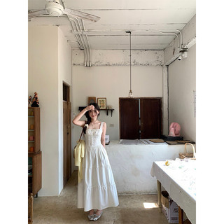 Váy dây maxi nơ cổ
