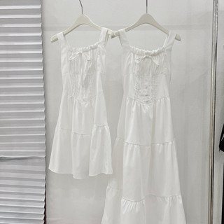 Váy dây maxi nơ cổ
