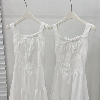 Váy dây maxi nơ cổ