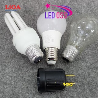 Đui đèn liền phích cắm LiOA đui xoáy E27