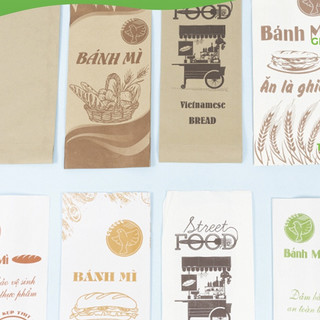 100 Túi giấy bánh mì truyền thống nhiều mẫu tiện lợi, sạch sẽ, đạt chuẩn an toàn thực phẩm