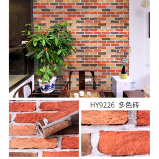 Giấy dán tường giả gạch đỏ keo sẵn khổ 45 cm x10m
