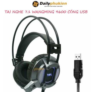 Tai nghe Wangming 9600 7.1 cổng USB , tai nghe chùm tai mic liền cho game nét dailyphukien