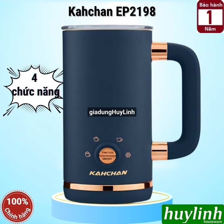 Máy đánh sữa tạo bọt pha cacao Kahchan EP2199 - 4 chức năng - 600ml