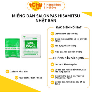Miếng dán Salonpas Hisamitsu Nhật 140 miếng _Ichimall