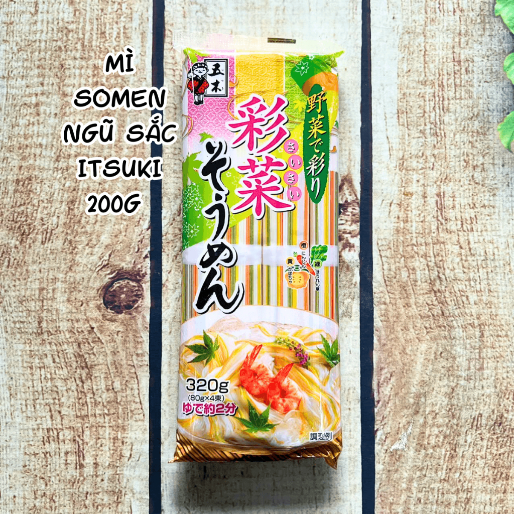 Mì Somen Nhật Bản (Nissin, Sunaoshi, Itsuki) 200G [dai mịn, nhỏ mảnh] [Chế biến mì nóng, lạnh]