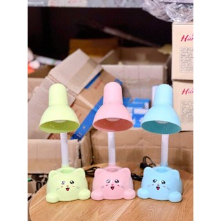 Đèn học để bàn hình mèo cute chống cận có ống cắm bút cho bé
