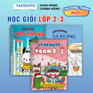 [BỘ 3 CUỐN] Sổ Tay Takenote Lớp 2 - 3 Các Môn Toán, Tiếng Anh, Tập Làm Văn - Sổ Tay Kiến Thức Giúp Học Giỏi Lớp 2 & 3