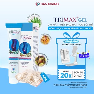 Trimax Gel - Gel bôi trĩ giảm đau rát, co búi trĩ nhanh chóng - Tuýp 20g