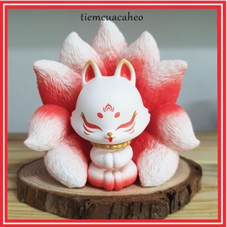 (Có Sẵn SG) Mô Hình Hồ Ly 9 Đuôi, Con Cáo Tượng Trang Trí Gumiho Cửu Vỹ Thần Thoại. Quà Tặng Decor Sinh Nhật, Ngày Lễ