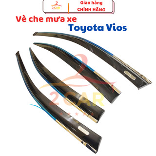 Vè che mưa xe Toyota Vios chỉ inox 2018 - 2022, 2023,2024  cao cấp nhất thị trường