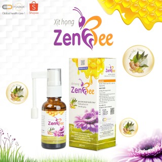 Xịt họng keo ong Zenbee Chiết xuất hoa cúc tím, tinh dầu gừng