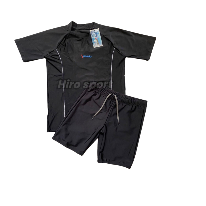 Bộ đồ bơi nam giá rẻ quần lửng 2 lớp chất chống nắng giữ nhiệt