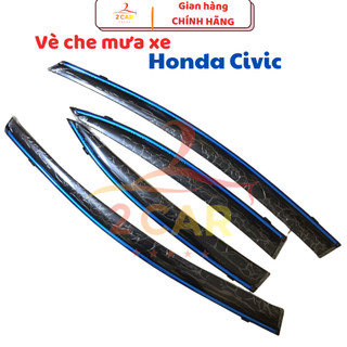 Vè che mưa xe Honda Civic 2007 - 2021 chỉ mạ crom cao cấp