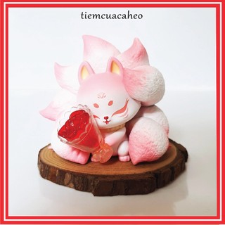 (Có Sẵn) Mô Hình Búp Bê Cáo, Hồ Ly 9 Đuôi Hoa Hồng, Cặp Đôi Couple,Tượng Gumiho Cửu Vỹ Hồ Thần Thoại, Trang Trí,Quà Tặng