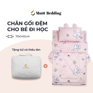 Bộ chăn gối đệm cho bé gấp gọn mang đi học mầm non, mẫu giáo, tiểu học - Mướt Bedding
