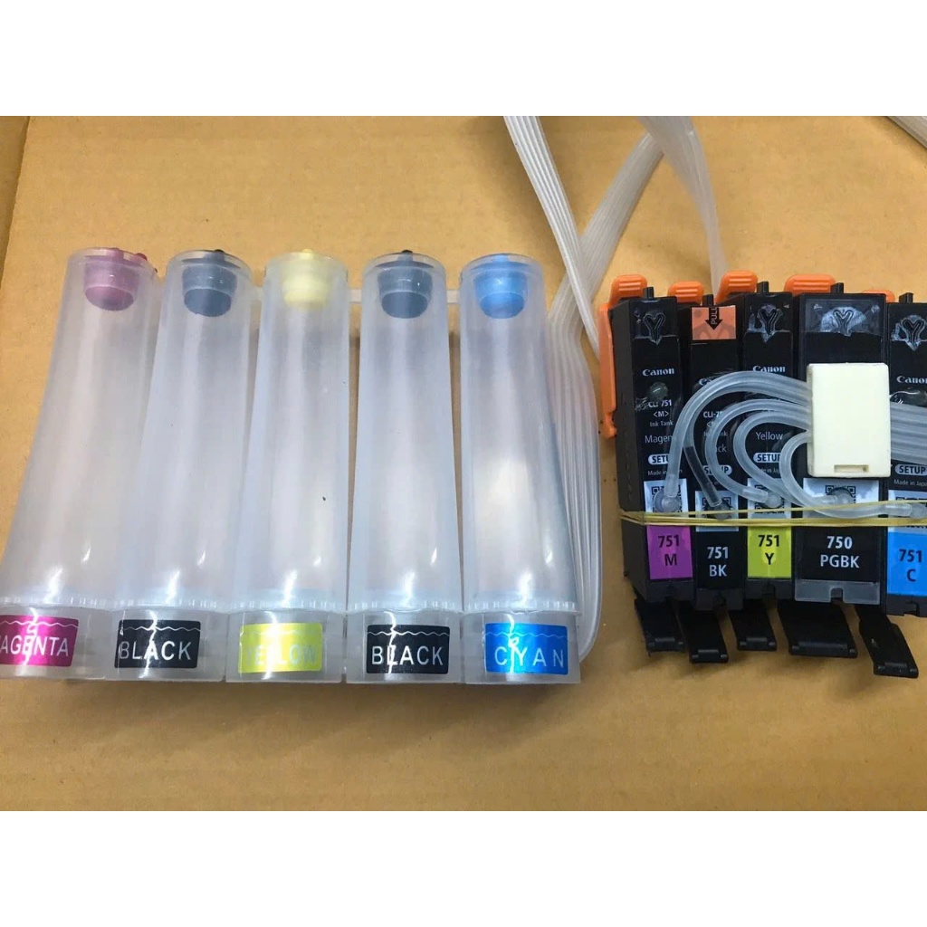 Bộ tiếp mực zin có mực cho máy in Canon ix6770, ix6870, ix6860