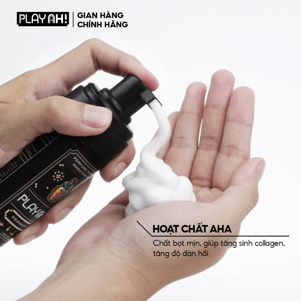 Bọt Dung Dịch Vệ Sinh Nam PlayAh hương nước hoa Franklin/Mint Whisper tạo bọt 100ml